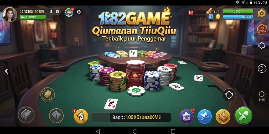 Gameplay seru 182GAME dengan kartu QiuQiu yang menegangkan.