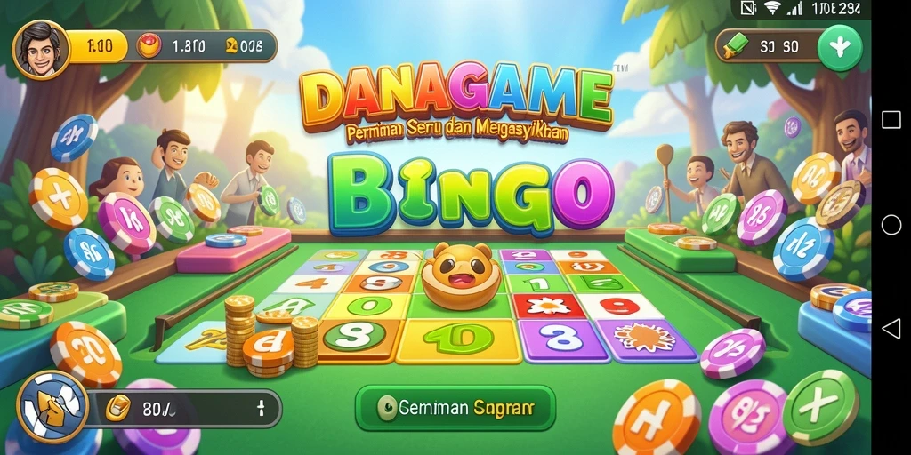 Screenshot gameplay Bingo menampilkan keseruan permainan DANAGAME.