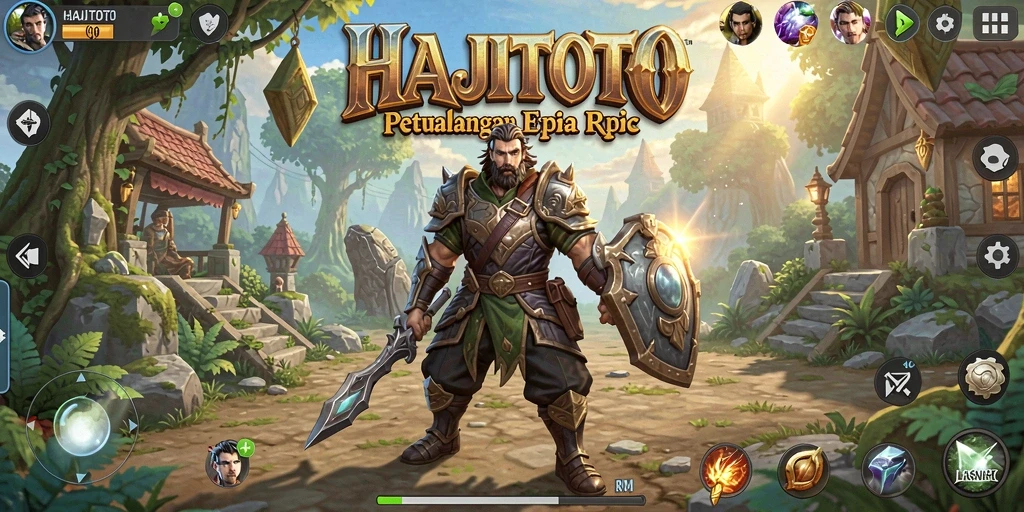 Tampilan gameplay epik dari HAJITOTO, menjelajahi dunia RPG.