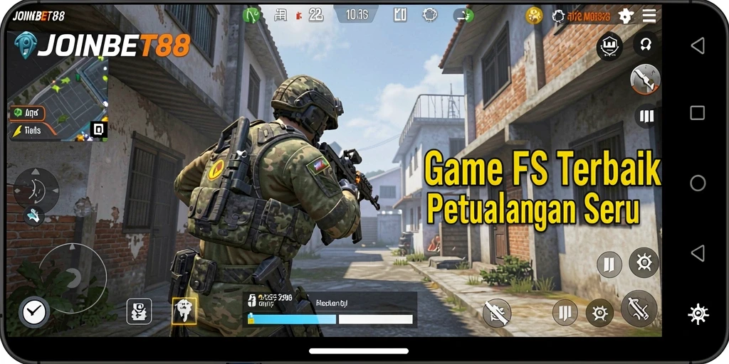 Tampilan gameplay seru dalam JOINBET88 dengan aksi FPS yang intens.