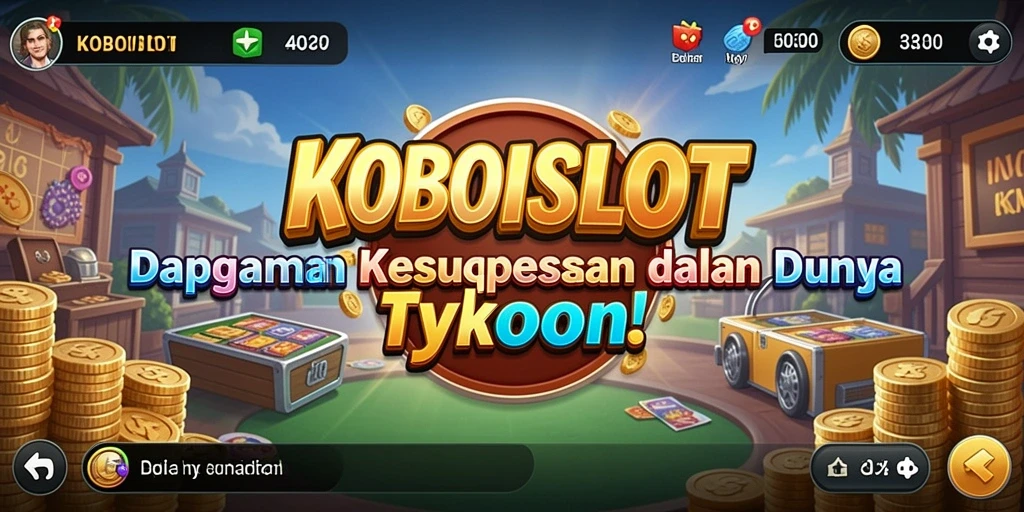 Gameplay KOBOISLOT yang seru dalam dunia kasino Tycoon.