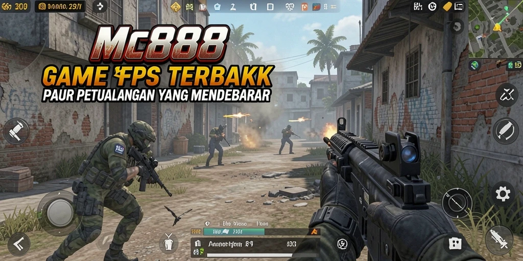 Tangkapan layar dari gameplay seru di MC888, menampilkan aksi menembak yang mendebarkan.