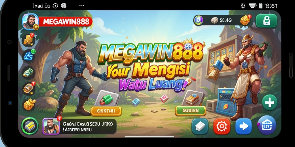 Screenshot gameplay MEGAWIN888 yang penuh warna dan menyenangkan.