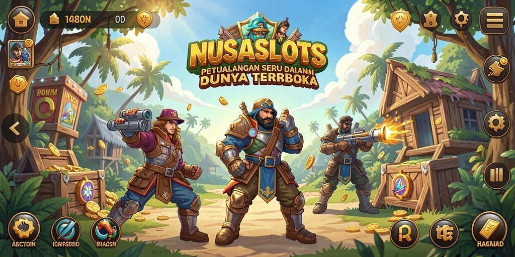 Tampilan gameplay NUSASLOTS yang seru dalam dunia terbuka.