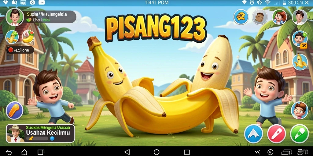 Screenshot gameplay PISANG123 menampilkan pengelolaan usaha yang seru.