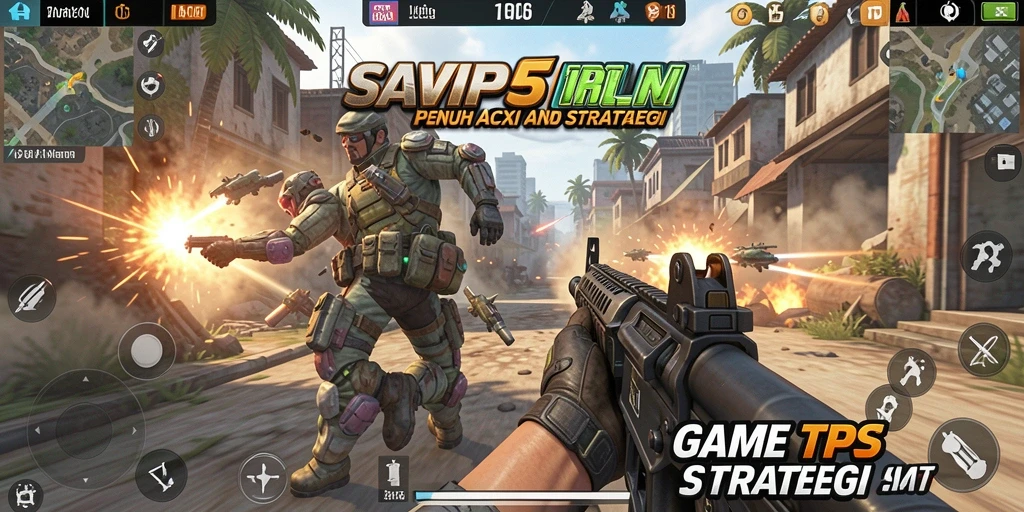 Screenshot gameplay SVIP5 dengan aksi pertempuran yang mendebarkan.